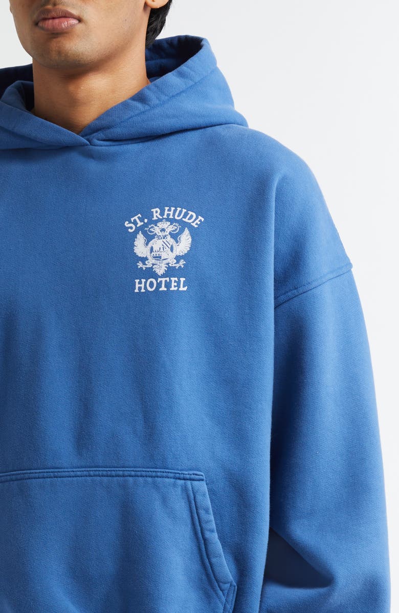 Rhude St. Rhude Seal Fleece Graphic Hoodie, Alternate, color, Royal Blue 0605