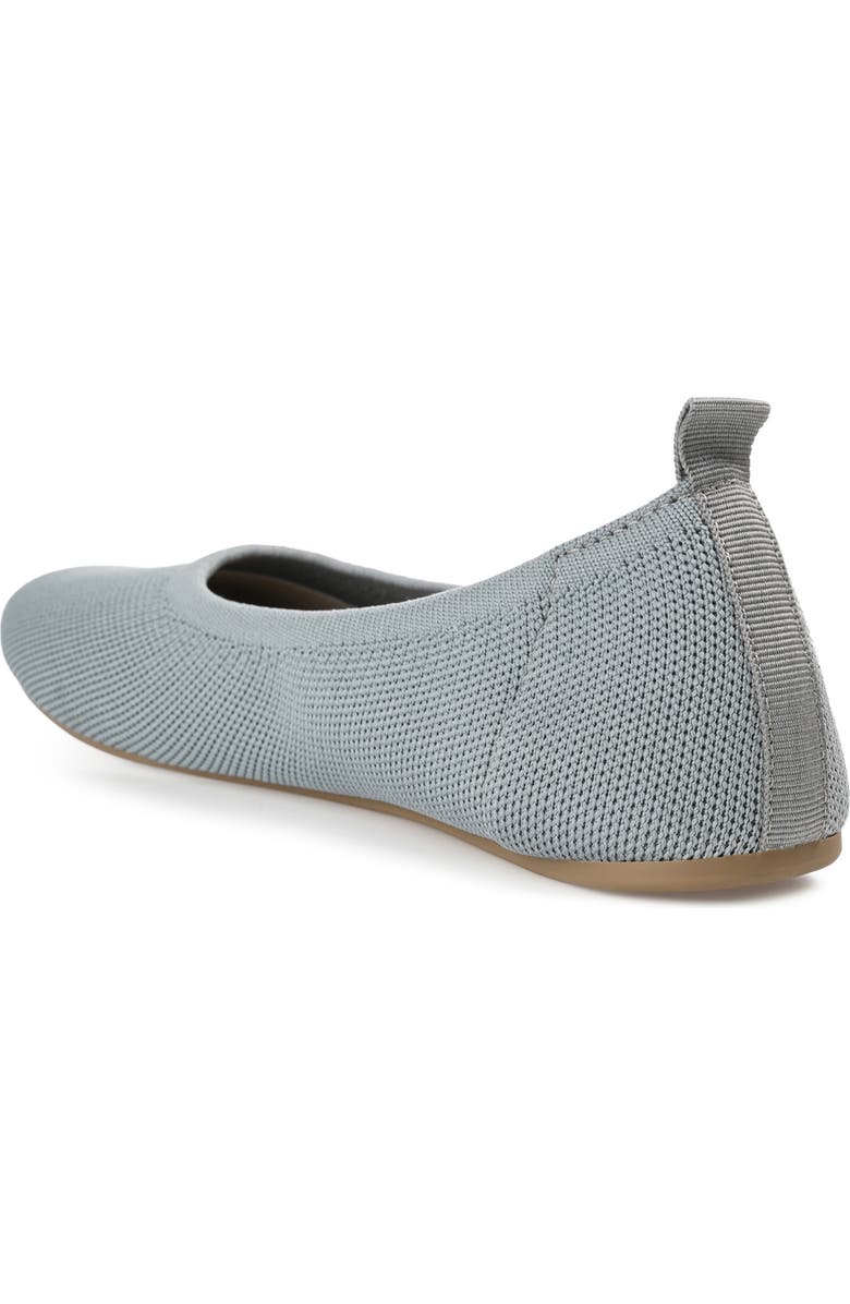 Journee Collection Jersie Knit Ballet Flat, Alternate, color, Grey