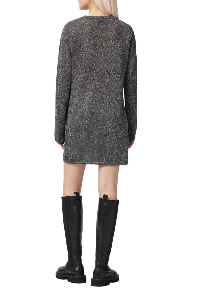 Deetz Metallic Sweater Dress, Alternate, color, FOGGY SILVER