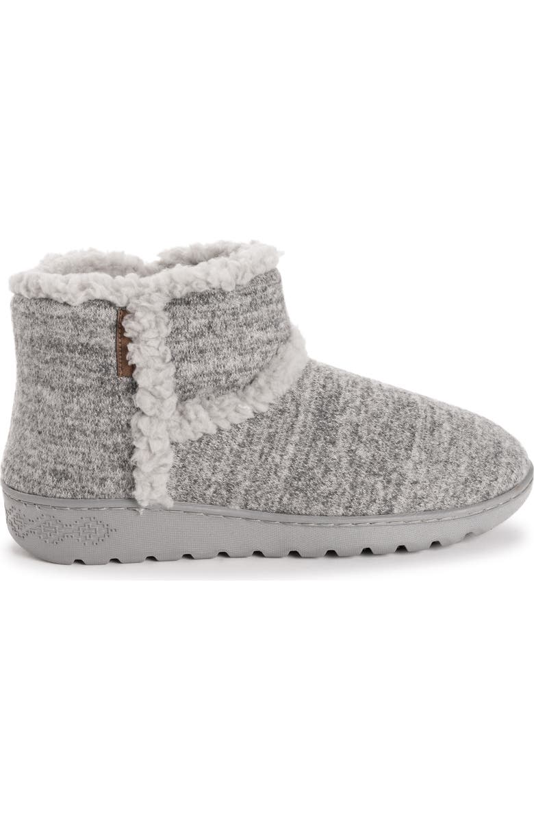 MUK LUKS Aubree Faux Shearling Bootie Slipper, Alternate, color, Sweatshirt Heather Grey