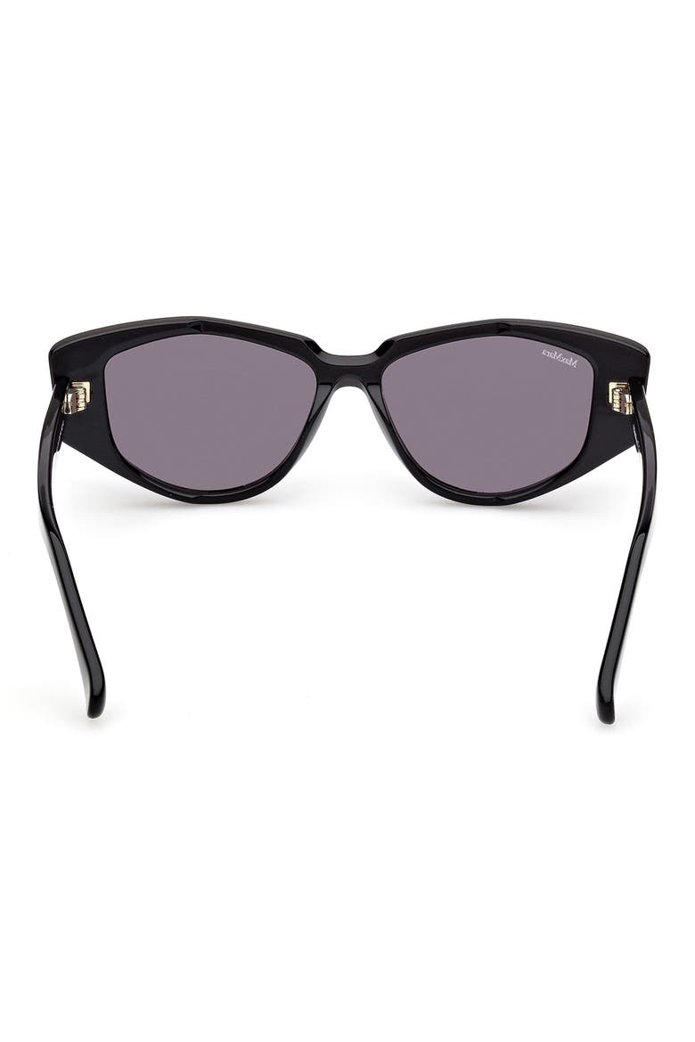 Lee 52mm Round Sunglasses, Alternate, color, BLACK/ SHINY PALE GOLD/ SMOKE