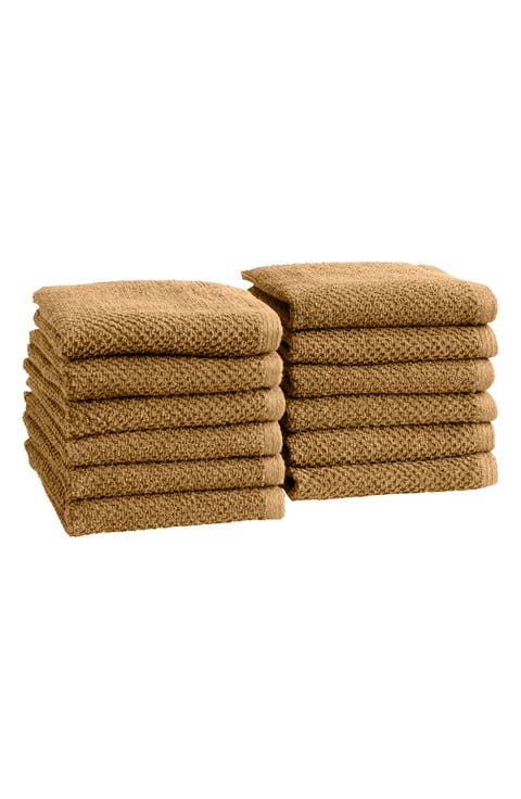 Cotton 12-Pack Textured Washcloths