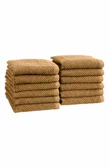 Woven & Weft Cotton 12-Pack Textured Washcloths