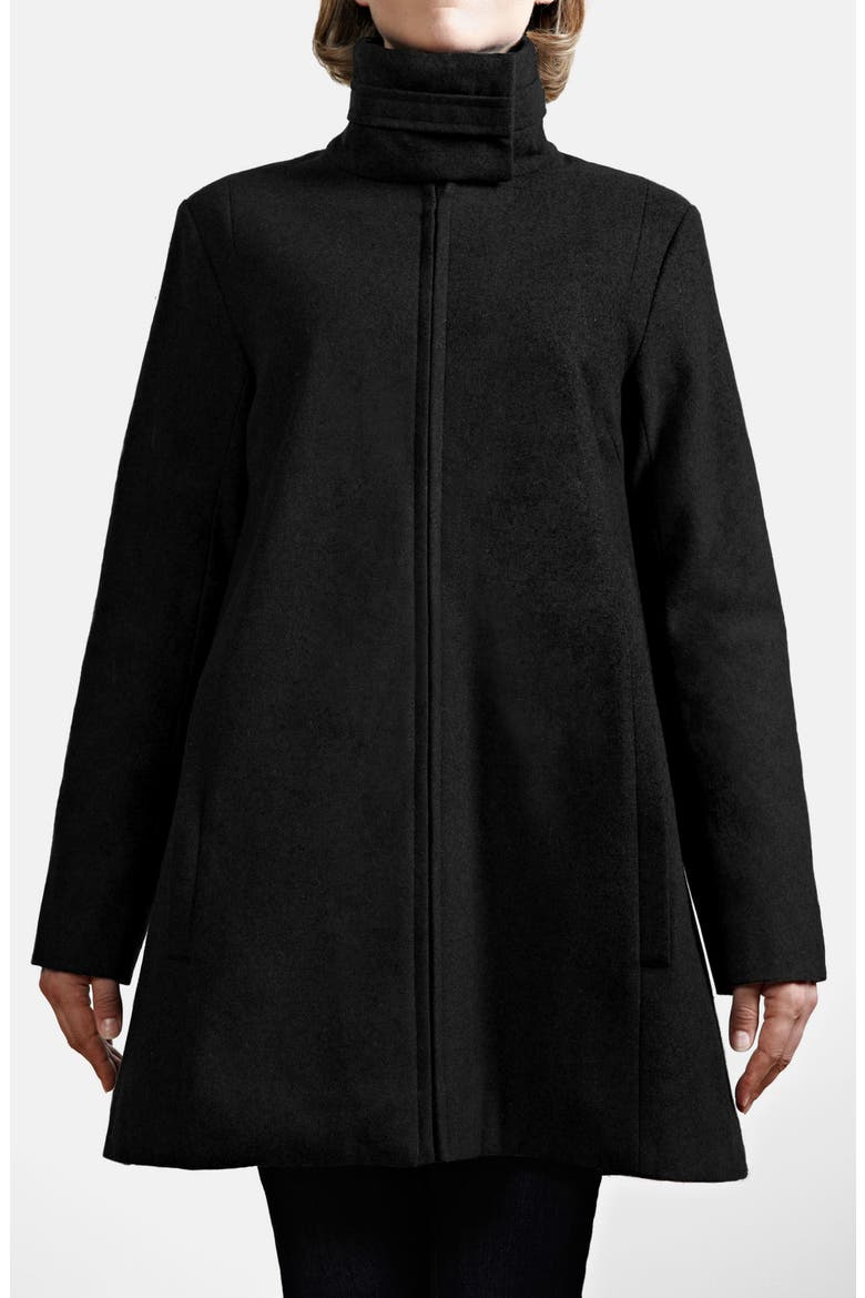 A-Line Convertible 3-in-1 Maternity Swing Coat, Alternate, color, BLACK