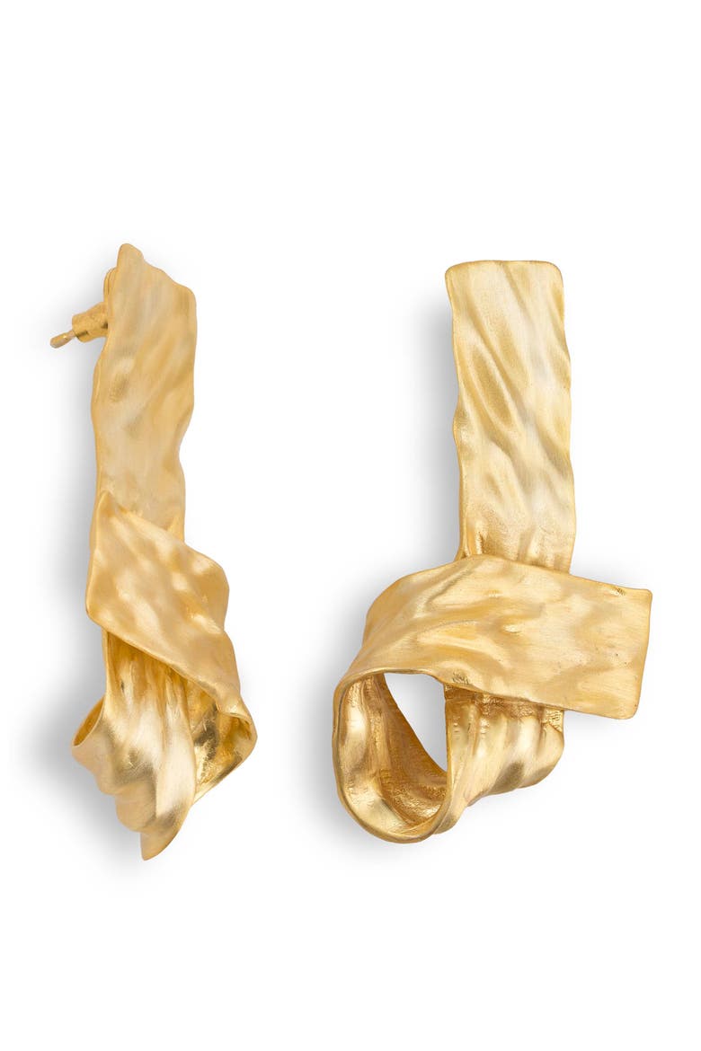 Jiya Statement Knot Earrings, Alternate, color, GOLD