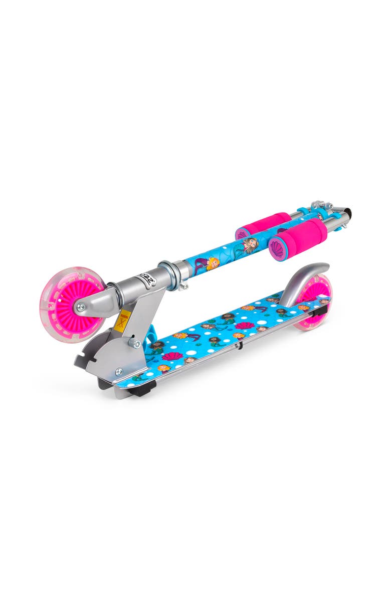 Ozbozz Flashing  Adjustable Scooter Mermaid, Lightup Wheels, Alternate, color, Multicolored