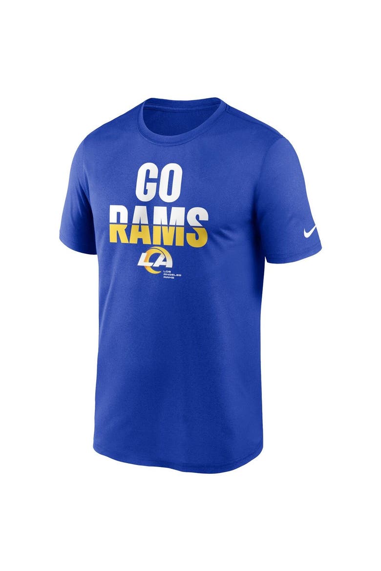 Men's Nike  Royal Los Angeles Rams Legend Local Phrase Performance T-Shirt, Alternate, color, Royal