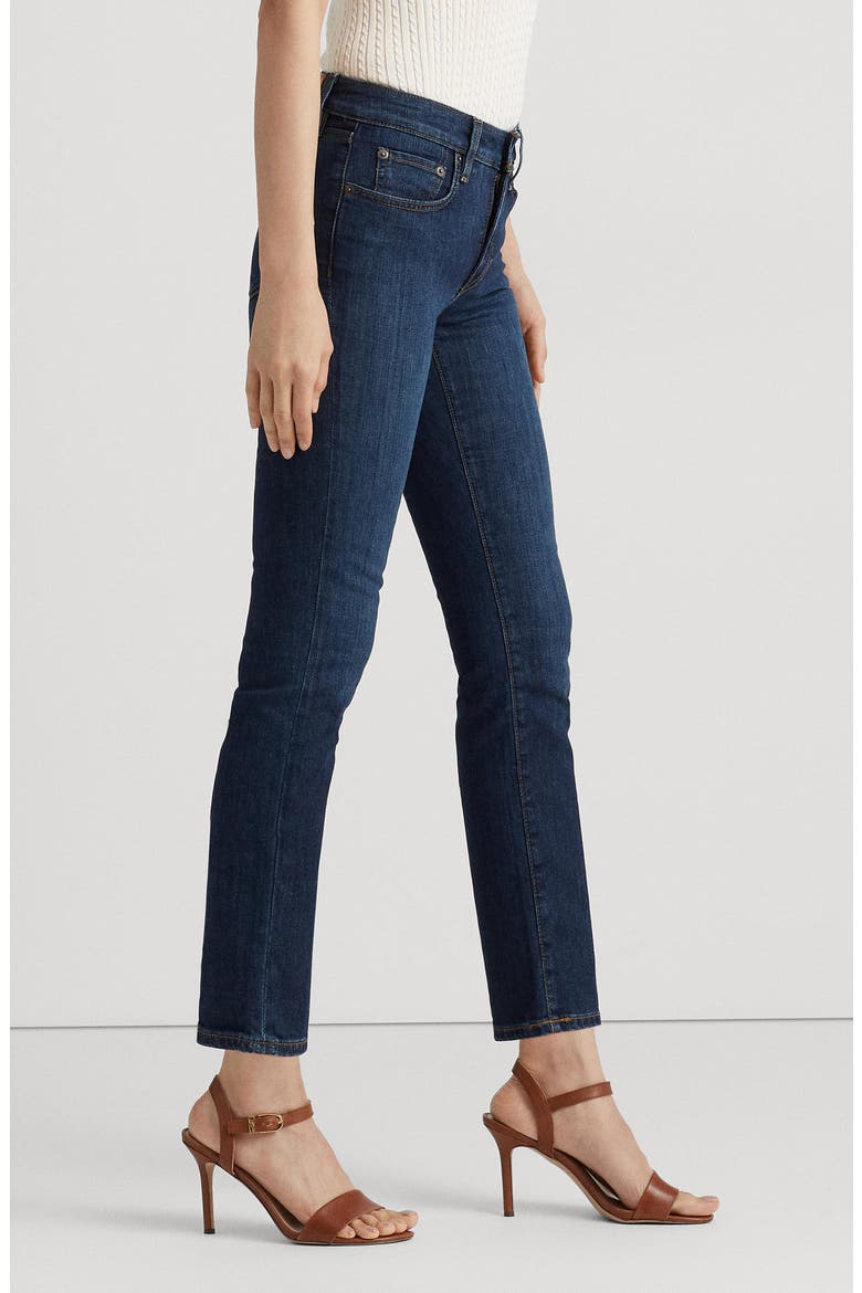 Mid Rise Straight Leg Jeans, Alternate, color, DEEP ROYAL WASH DENIM