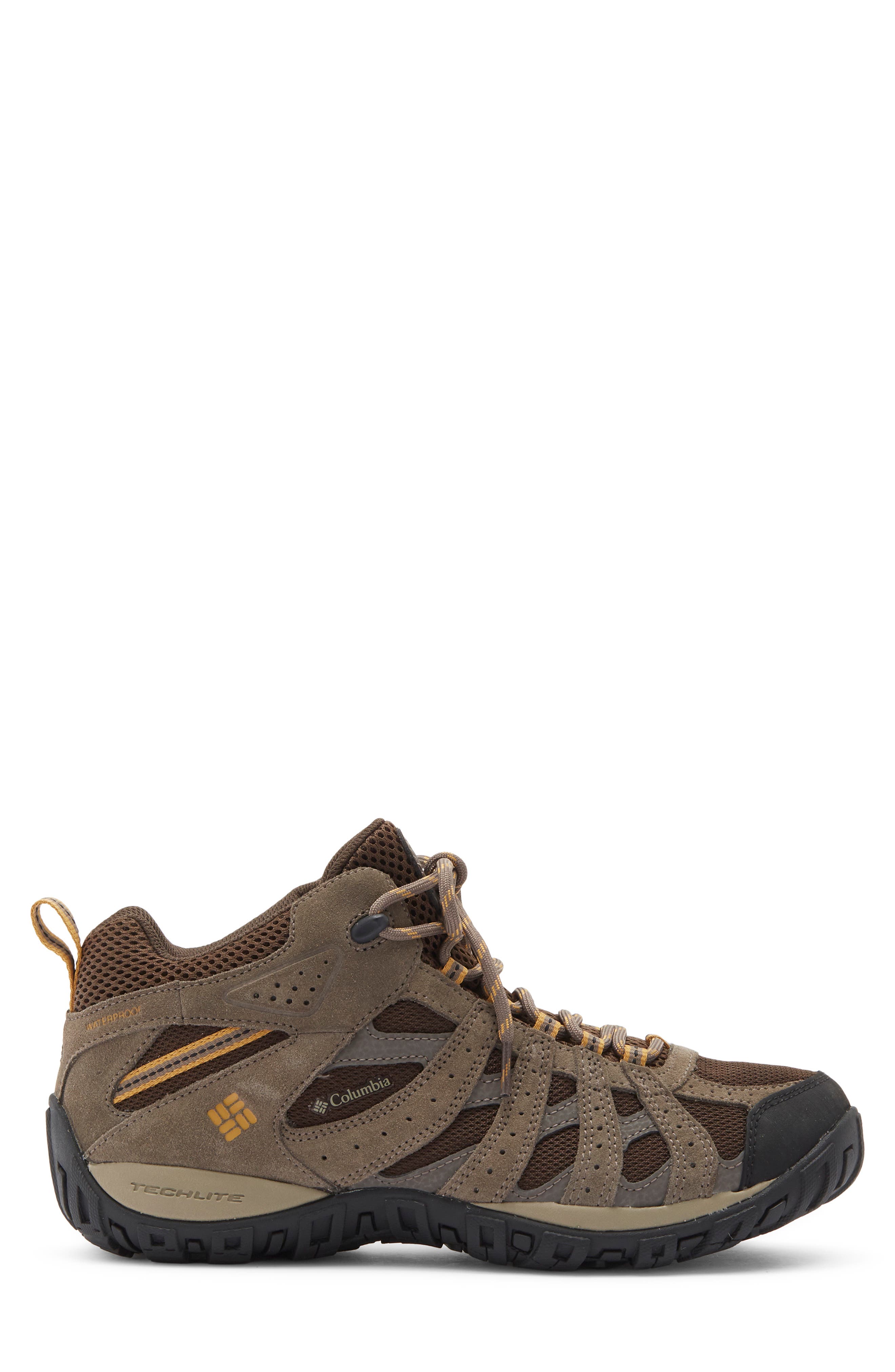 Redmond Mid Waterproof Hiking Boot, Alternate, color, CORDOVAN/ DARK BANANA