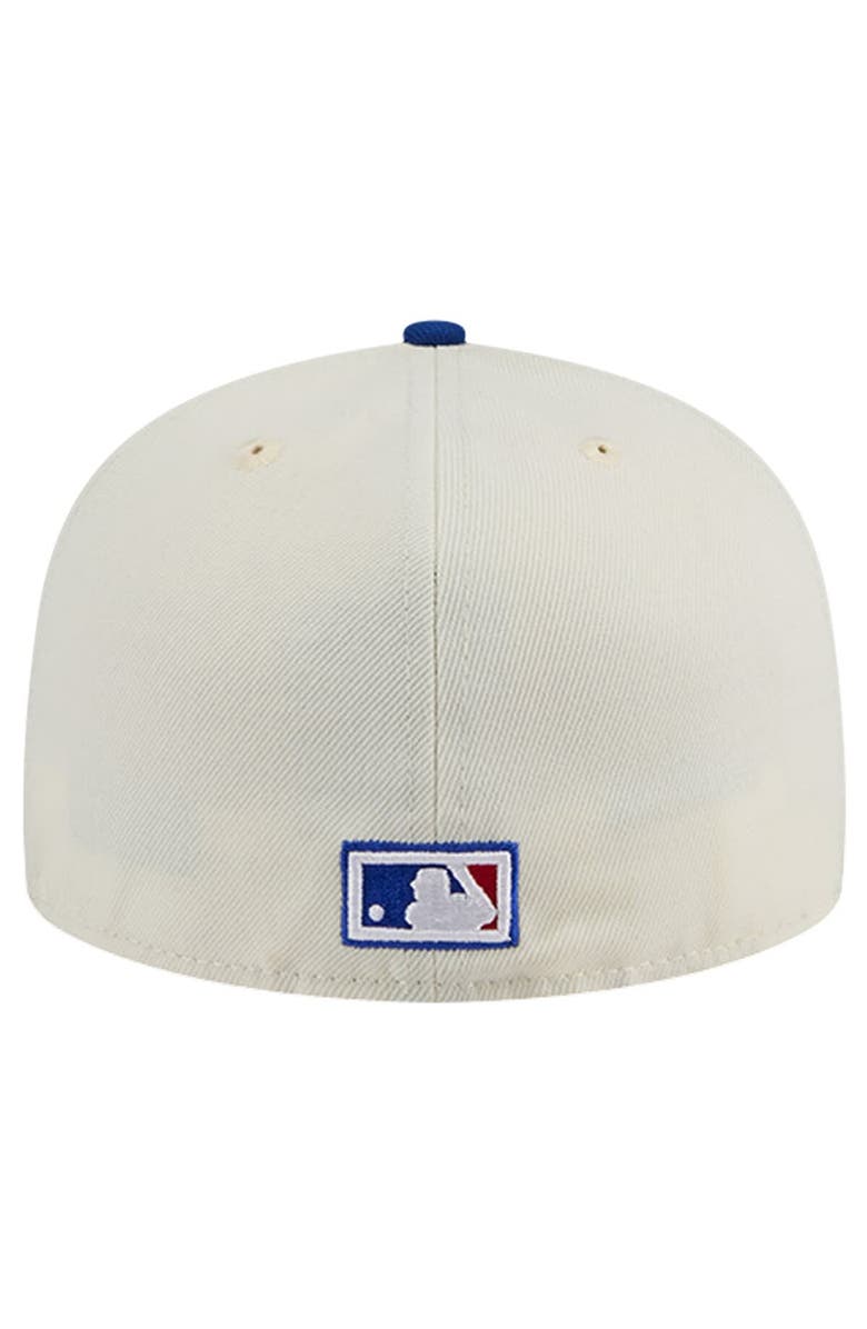New Era Men's New Era Cream Texas Rangers Cooperstown Collection Chrome 59FIFTY Fitted Hat, Alternate, color, 