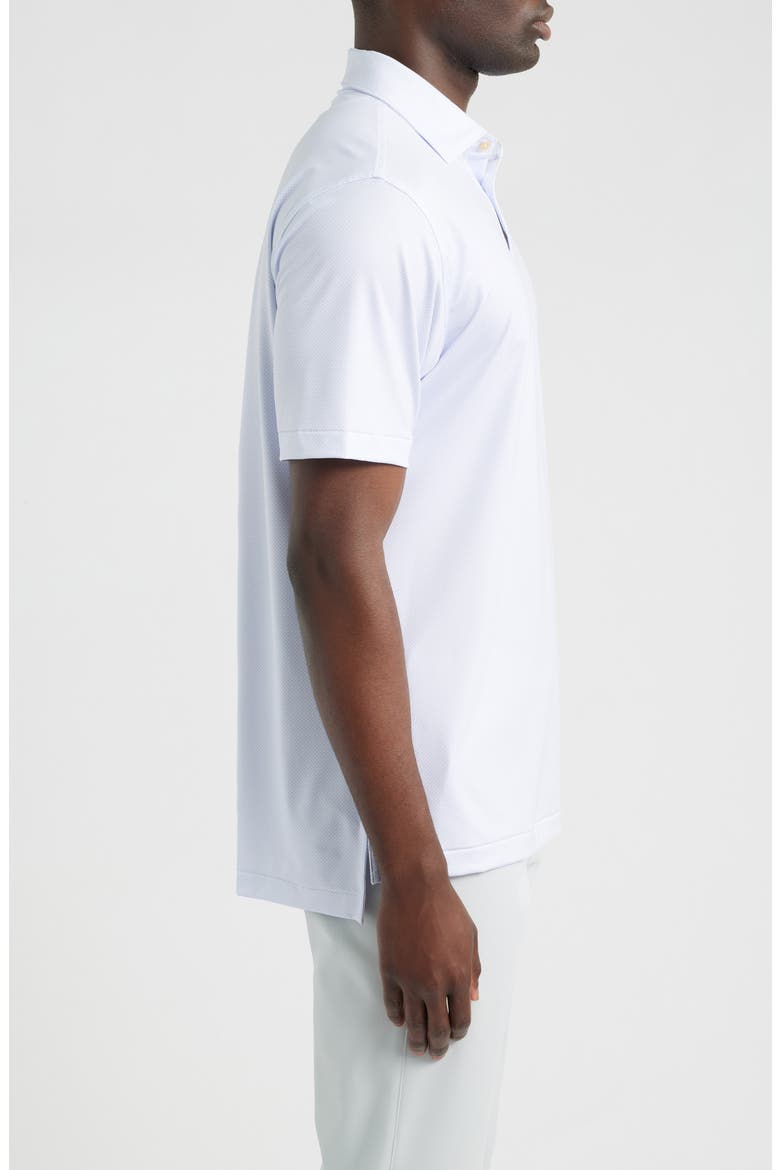 Phoenix Microprint Summer Comfort Perfomance Jersey Polo, Alternate, color, WHITE / GARDEN VIOLET