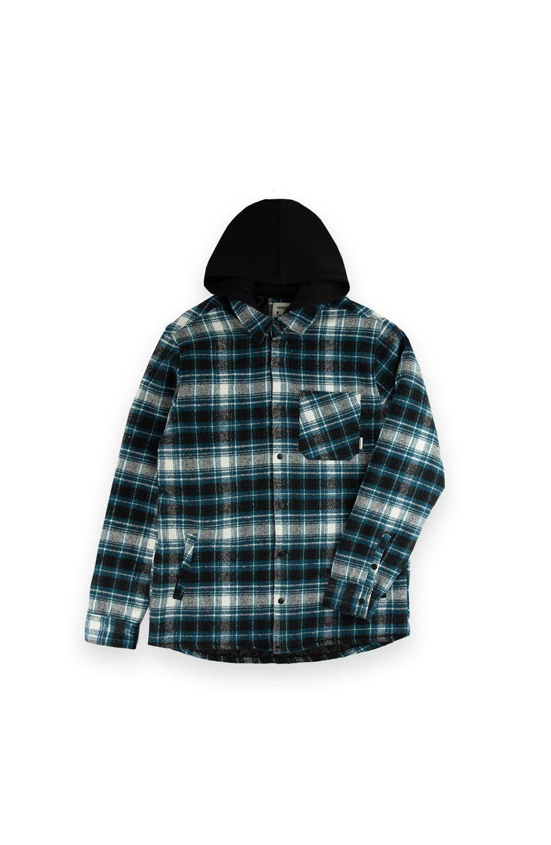 Sovereign Code Shaheen Button Down Shacket, Main, color, Coronet Blue/ Witness Plaid