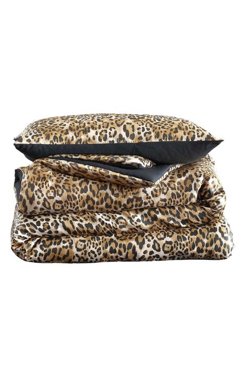 Monica Leopard Print Comforter Set