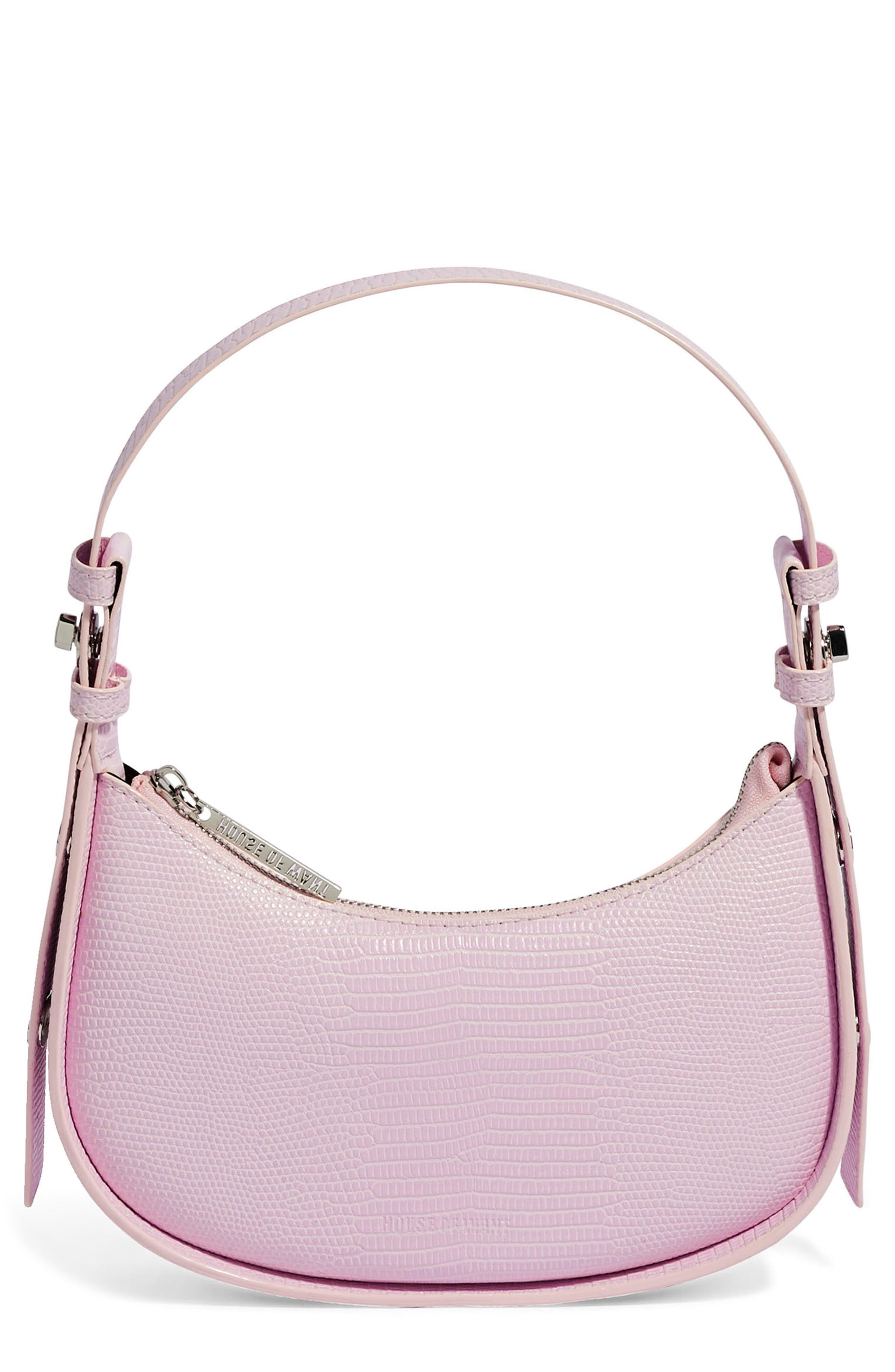 H.O.W. We Are Confident Vegan Leather Shoulder Bag, Main, color, PINK LADY