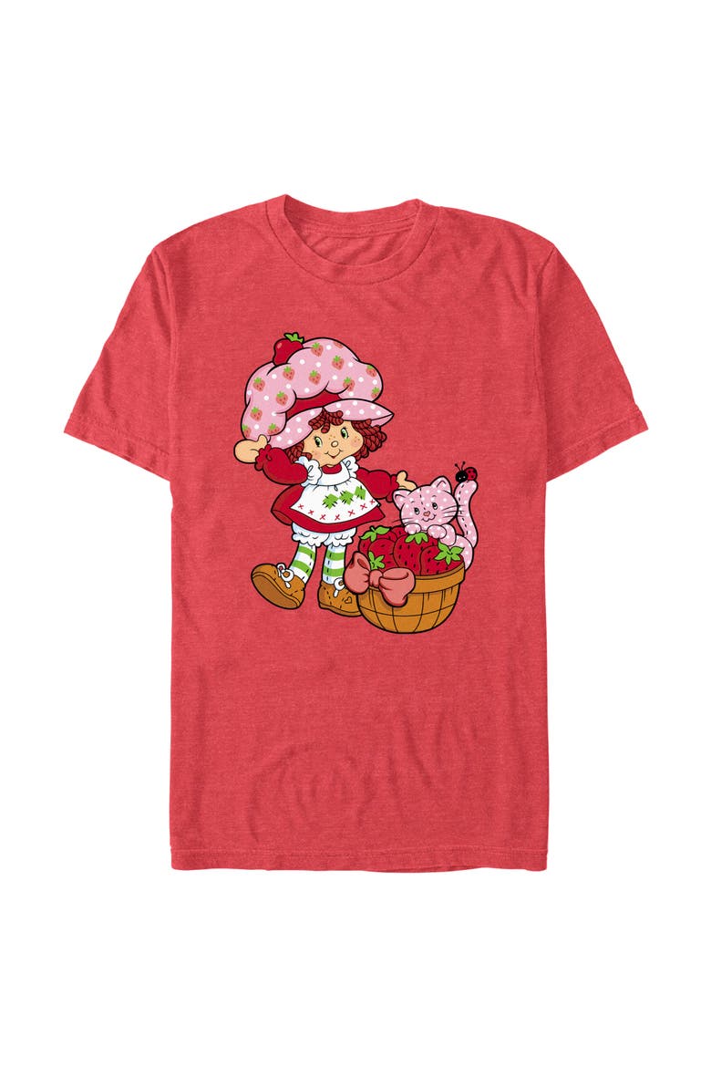 Men's Strawberry Shortcake Custard in The Berry Basket  Graphic T-Shirt, Main, color, Red Heather