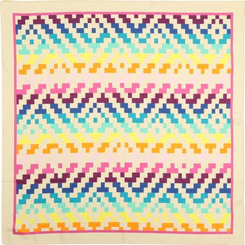 Large Rainbow Weave Silk Square Scarf