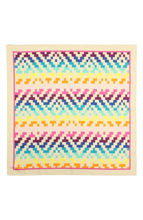KURT GEIGER KURT GEIGER LONDON LARGE RAINBOW WEAVE SILK SQUARE SCARF