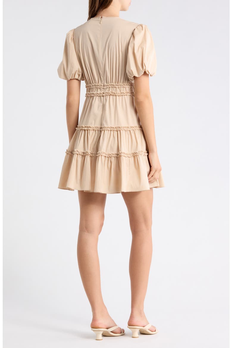 Sirrina Puff Sleeve Cotton Blend Minidress, Alternate, color, BLUSH DUNE