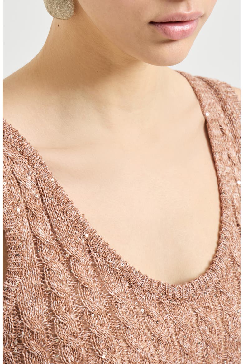 Dazzling cable top, Alternate, color, Brown
