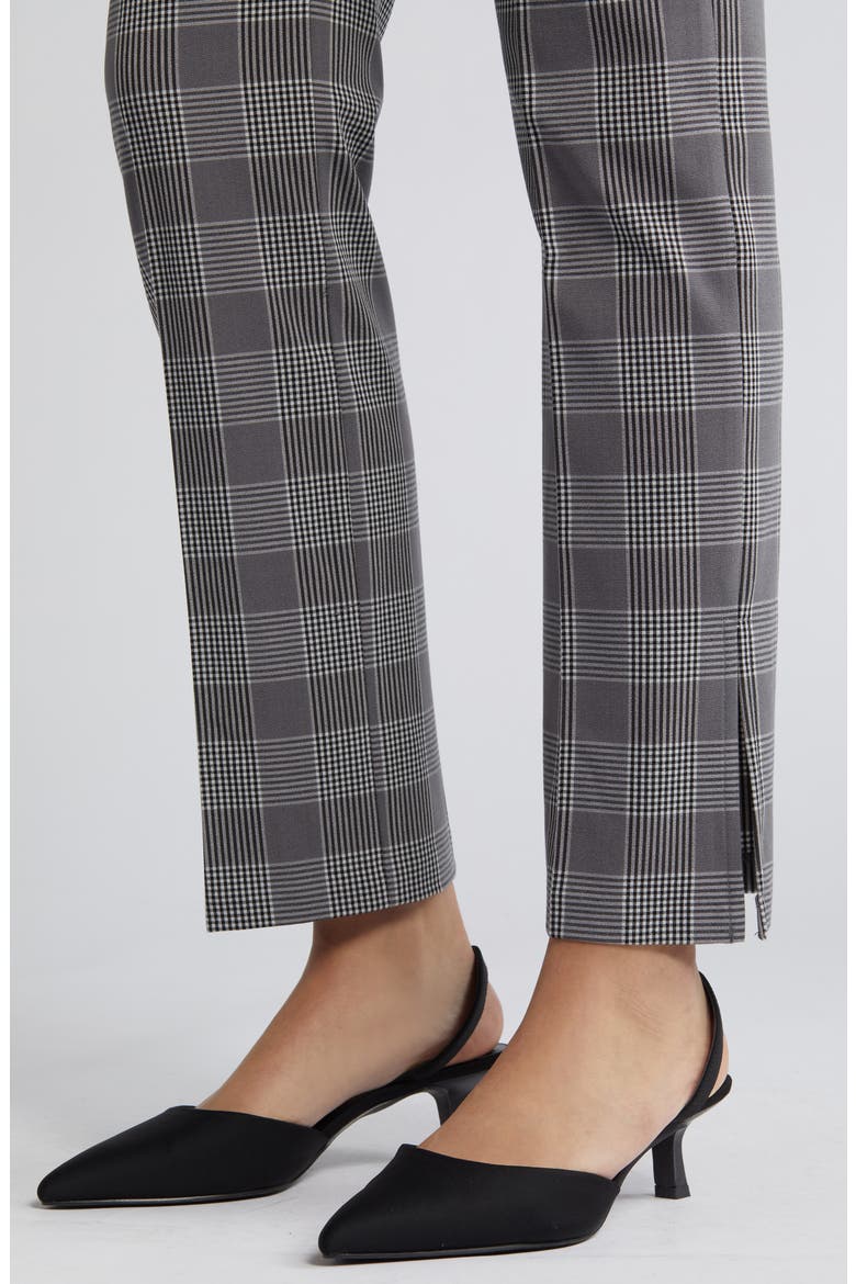 Plaid Bootcut Suit Pants, Alternate, color, GREY SOLY PLAID