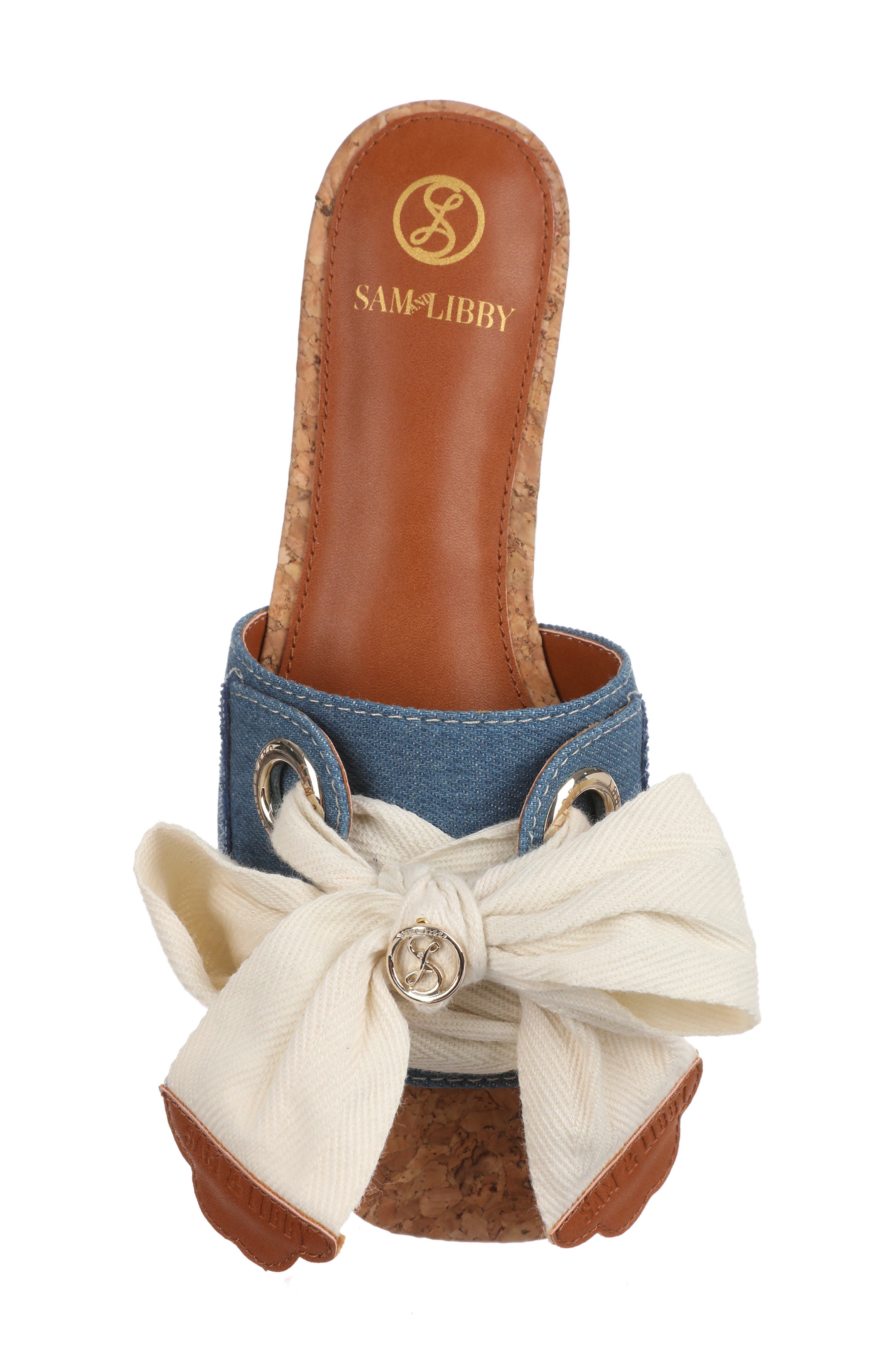 SAM & LIBBY Leni Bow Slide Sandal, Alternate, color, 