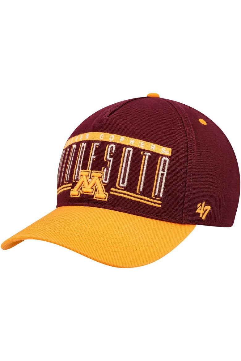 Men's '47 Maroon Minnesota Golden Gophers Double Header Hitch Adjustable Hat, Main, color, Maroon
