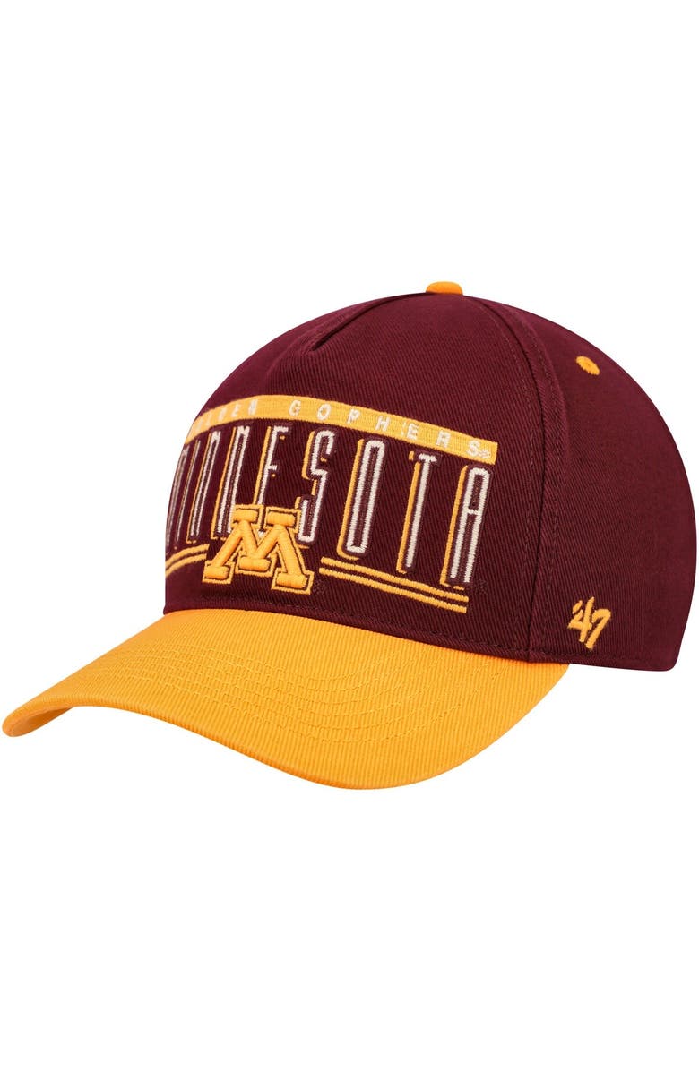 '47 Men's '47 Maroon Minnesota Golden Gophers Double Header Hitch Adjustable Hat, Main, color, Maroon