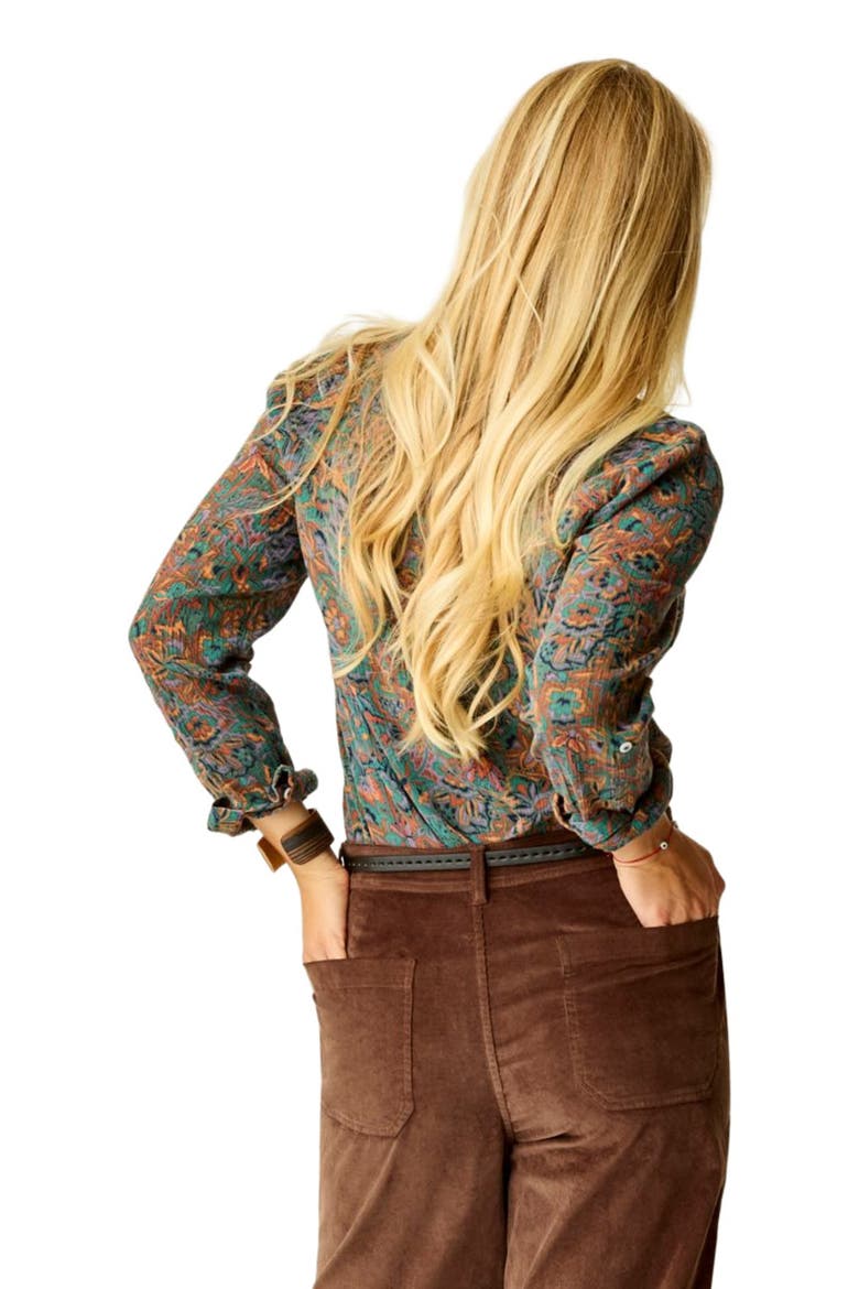 Dylan Gauze Shirt, Alternate, color, Bistro Floral