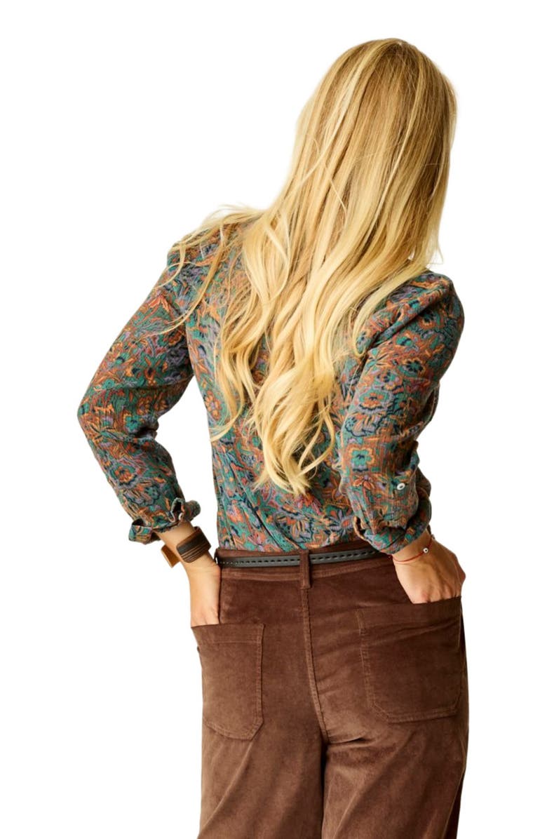 Carve Designs Dylan Gauze Shirt, Alternate, color, Bistro Floral