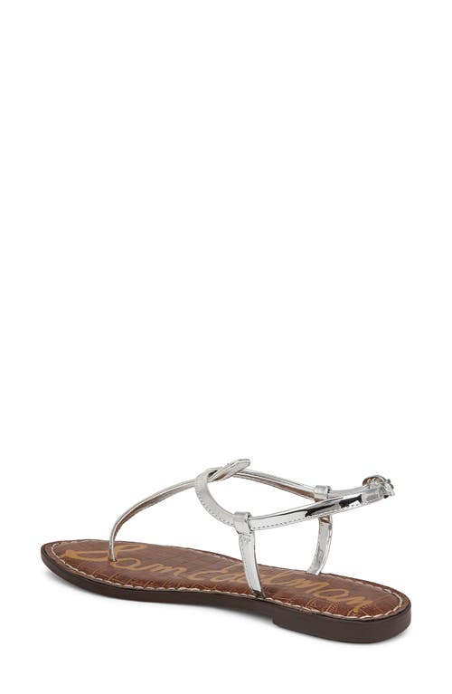 Sam Edelman Gigi Thong Sandal Soft Silver Metallic In Silver 48