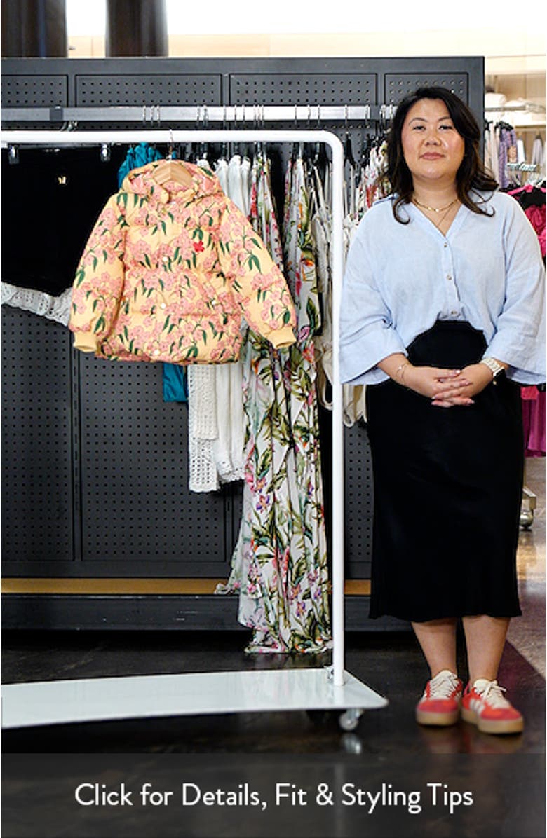 Kids' Floral Puffer Jacket with Removable Hood, sales video thumbnail