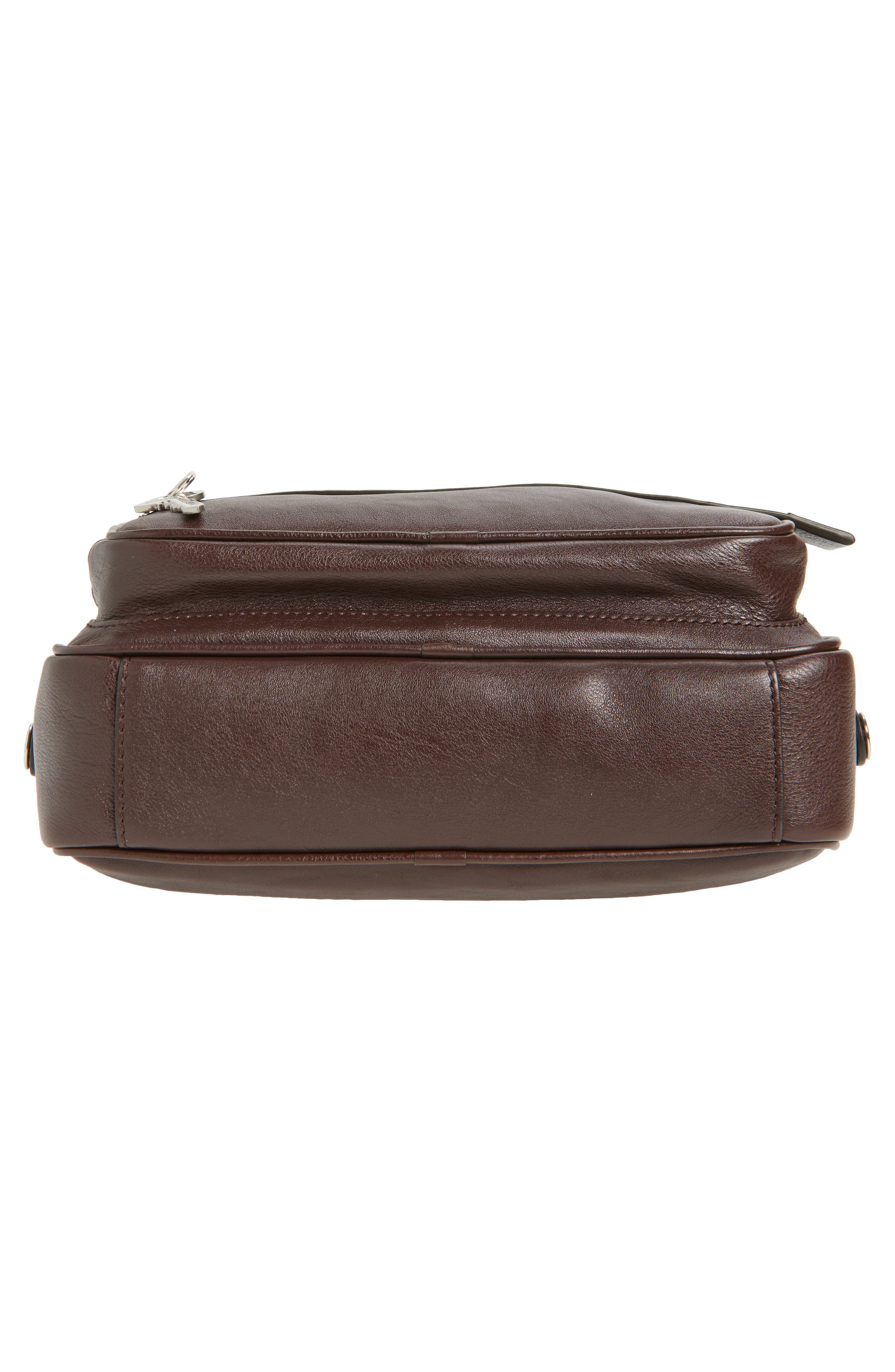 Acne Studios Small Camero Leather Shoulder Bag, Alternate, color, Chocolate Brown