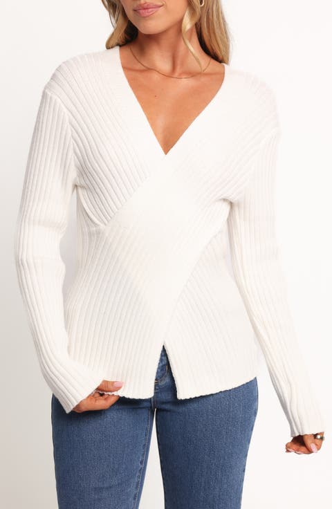 Hannon Crossover Rib Sweater