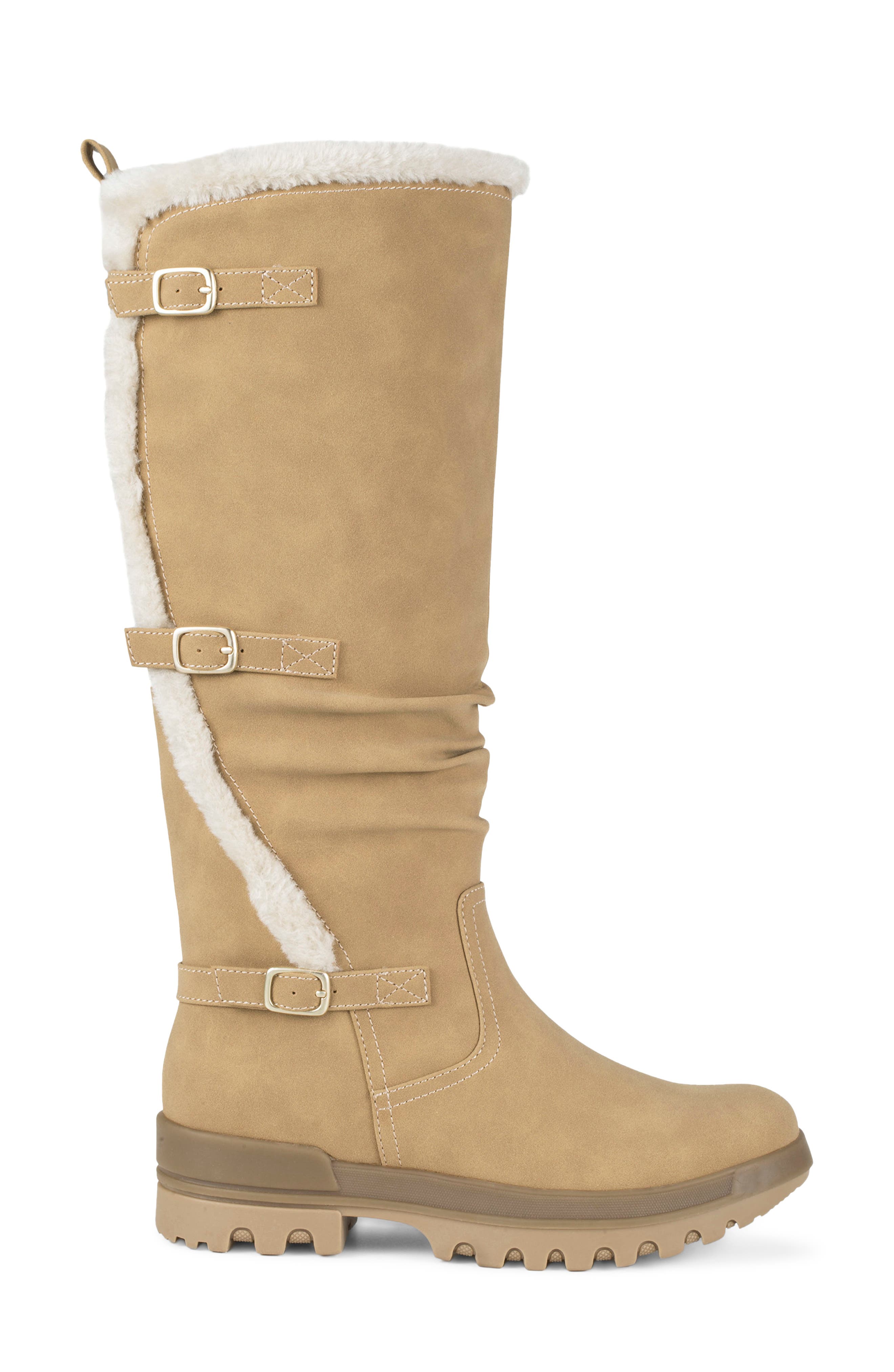 Navia Tall Boot, Alternate, color, COGNAC