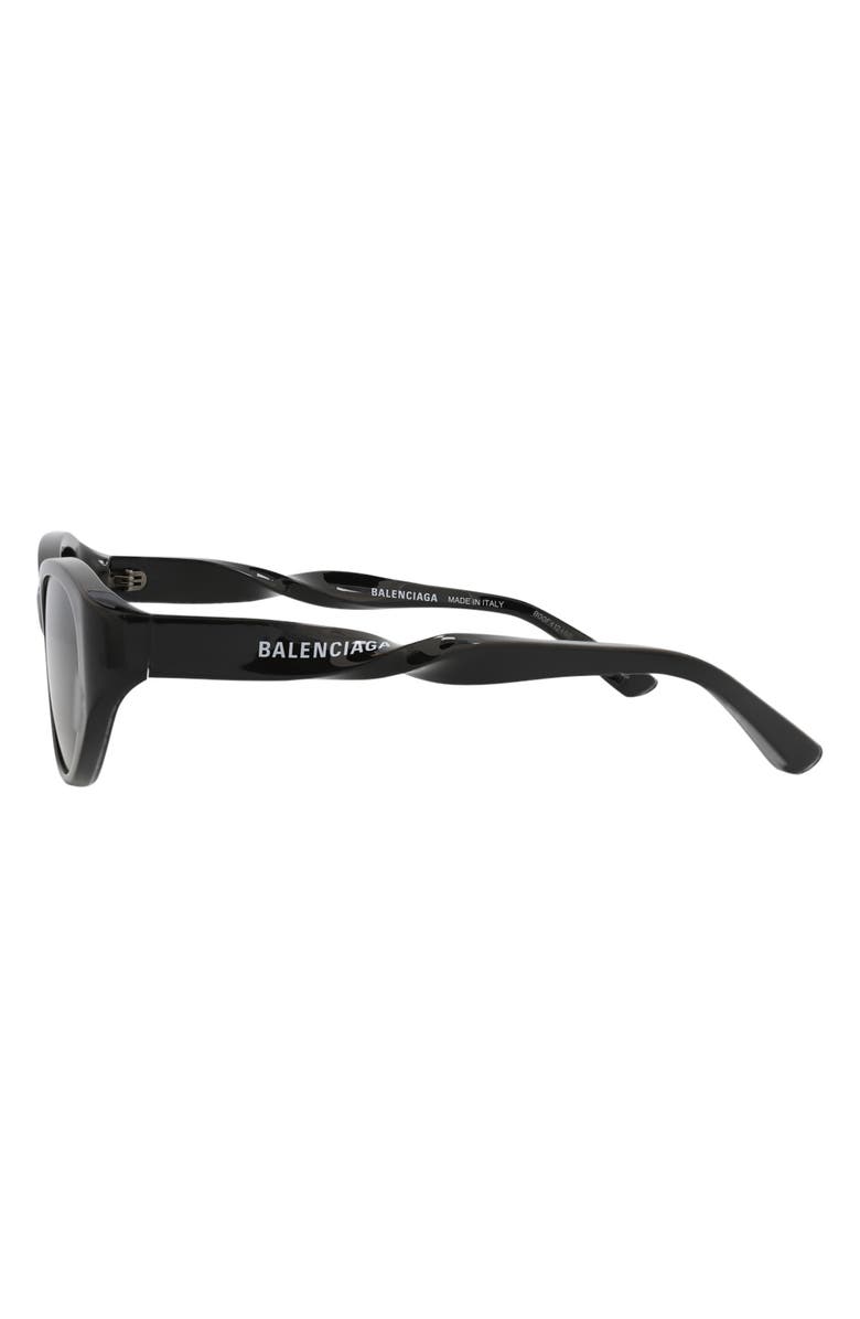 Balenciaga 55mm Cat Eye Sunglasses, Alternate, color, Black Black Grey