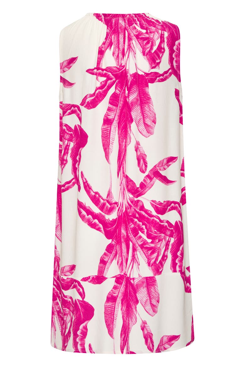 Tropical Print Shift Dress, Alternate, color, Ivory Pink