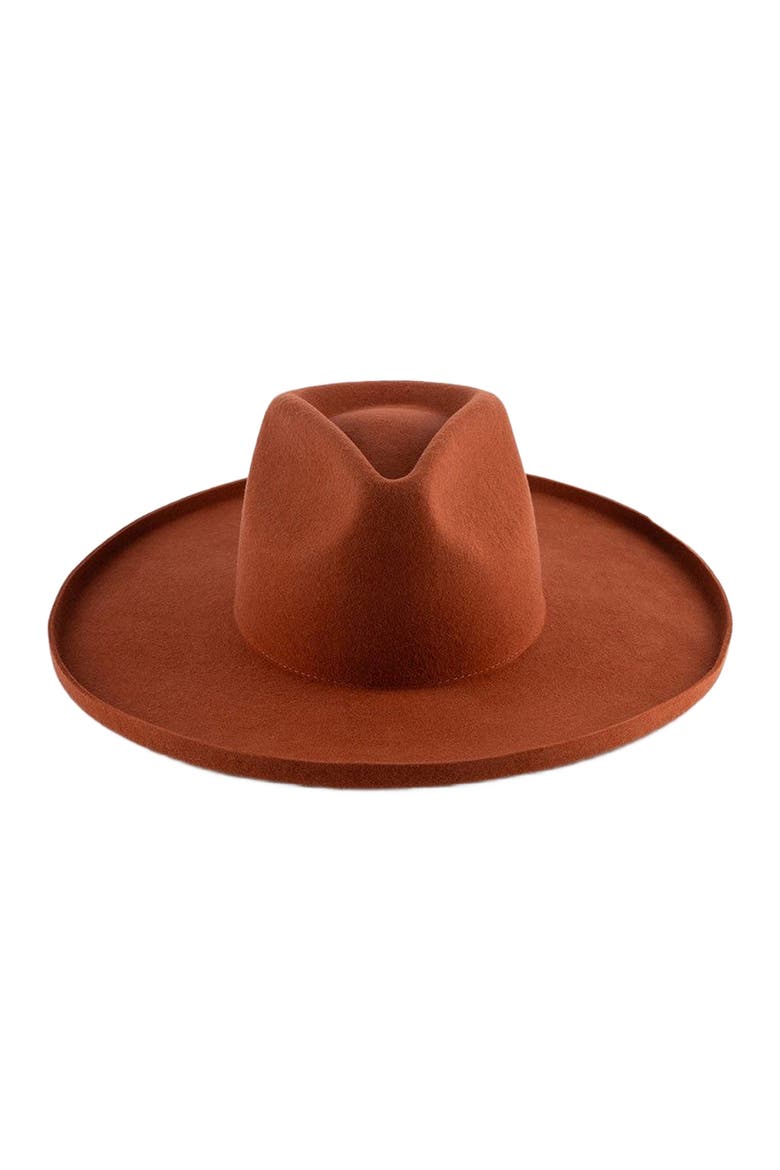Amelia Pencil Brim Fedora Hat, Alternate, color, Clay
