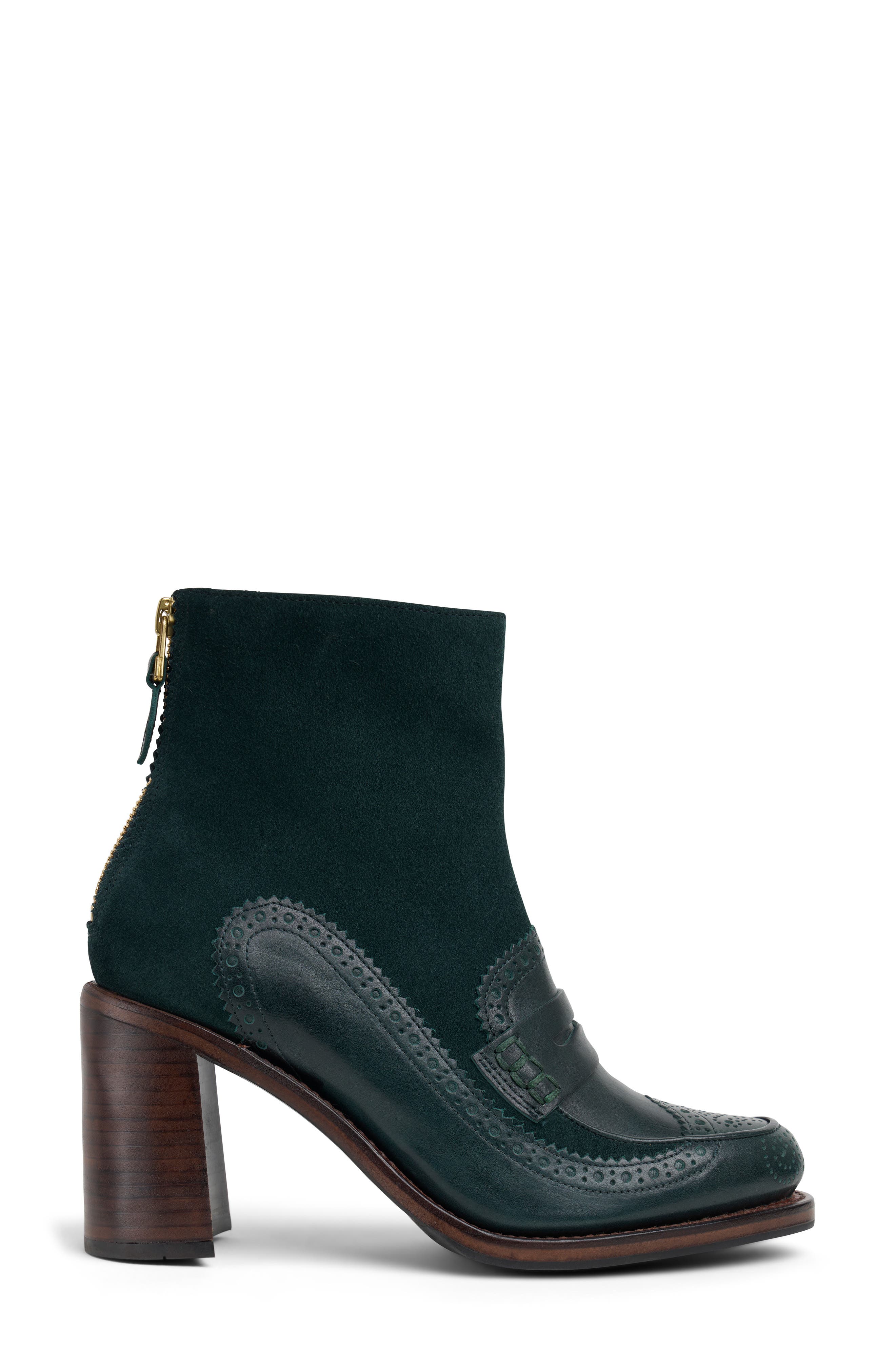The Office of Angela Scott Miss Sabrina Wingtip Bootie, Alternate, color, Hunter Green