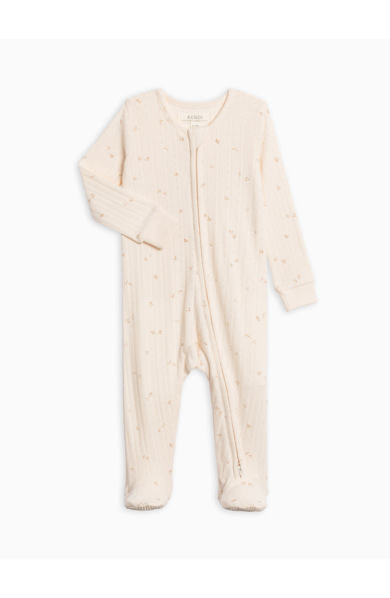 Kendi Maya Pointelle Footed Sleeper, Main, color, Loren Floral