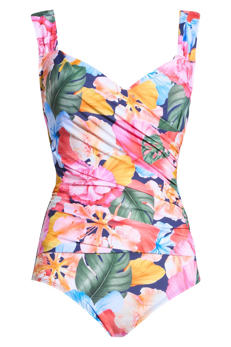 Surplice Mio One-Piece Swimsuit, Main, color, PANTHEON BLUE