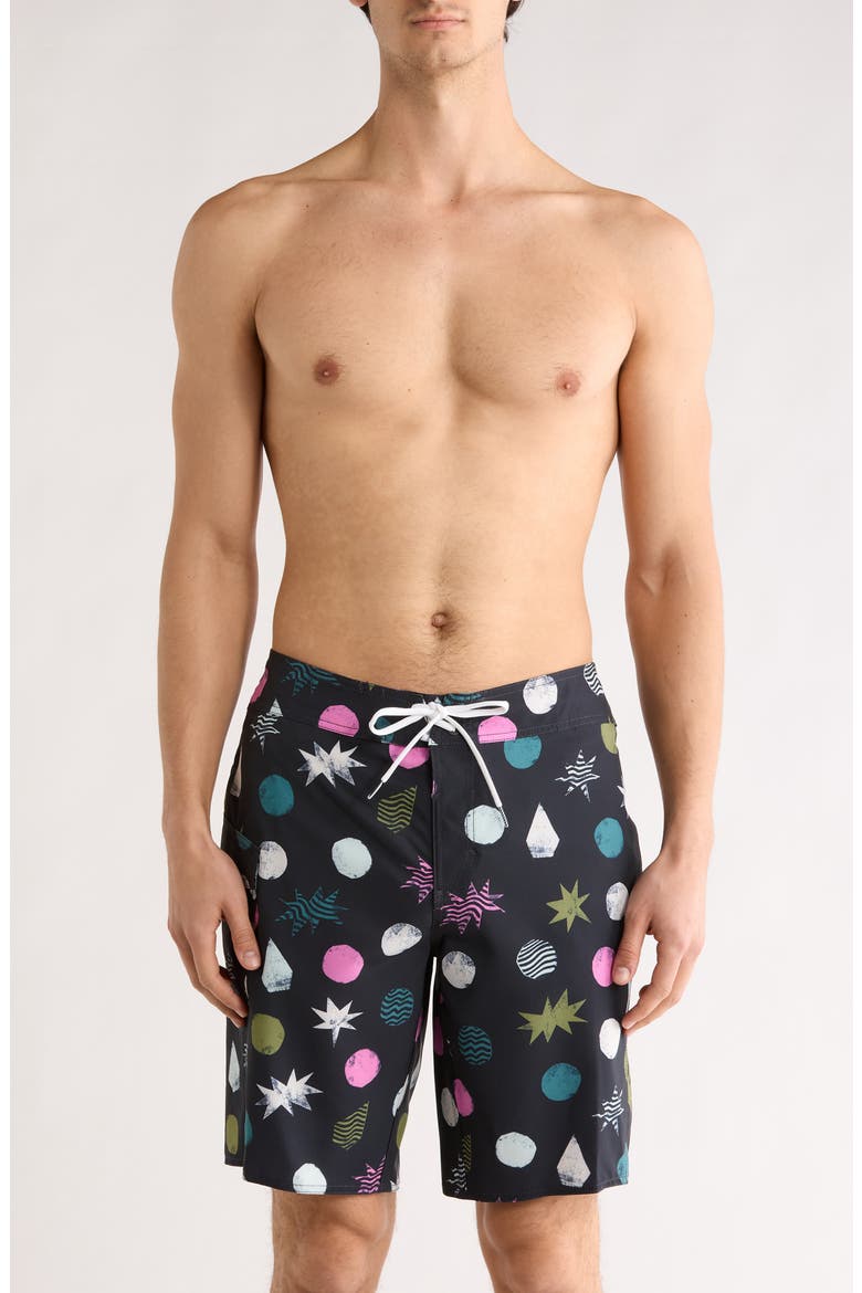 Manic Board Shorts, Main, color, BLACK
