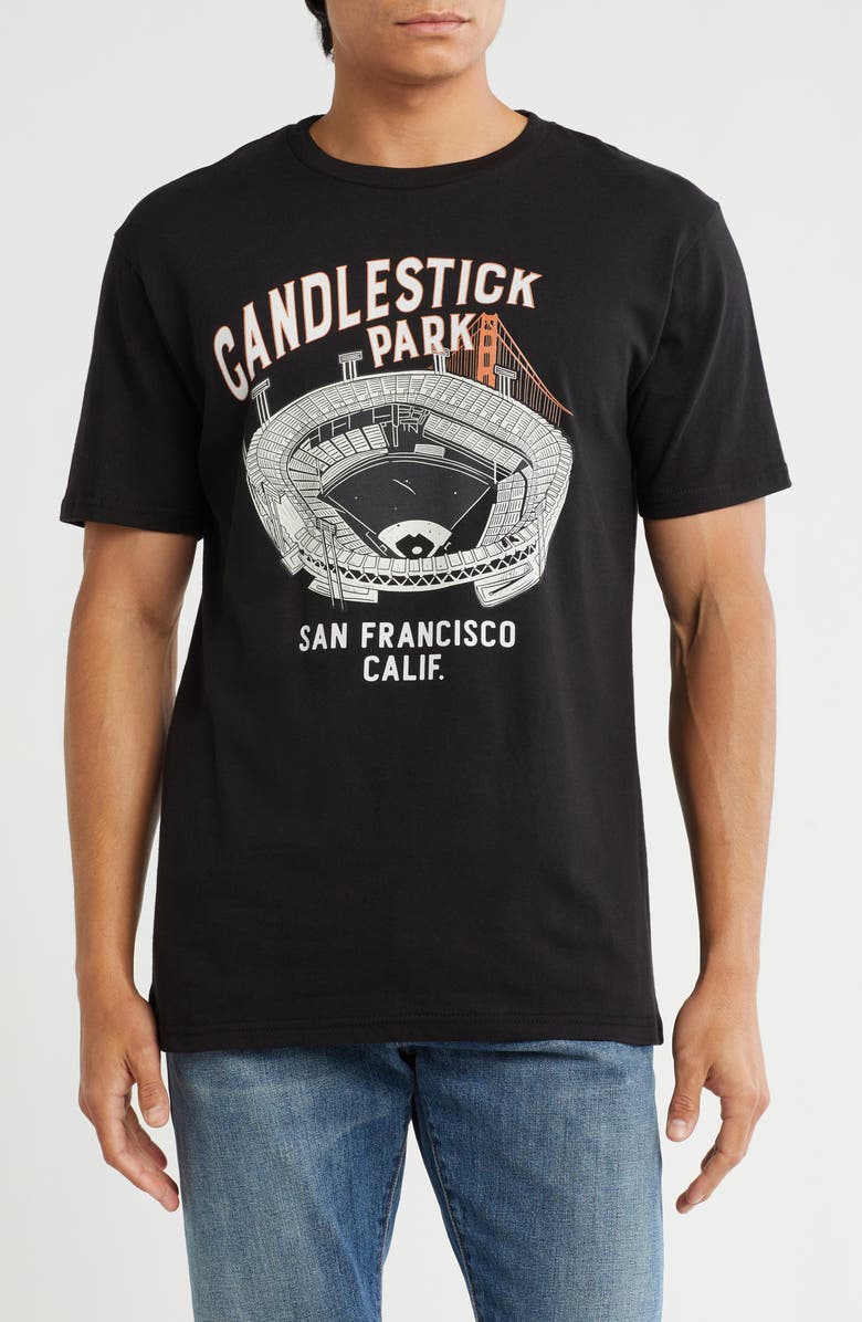 American Needle Candlestick Park SF Cotton Graphic T-Shirt, Main, color, Black