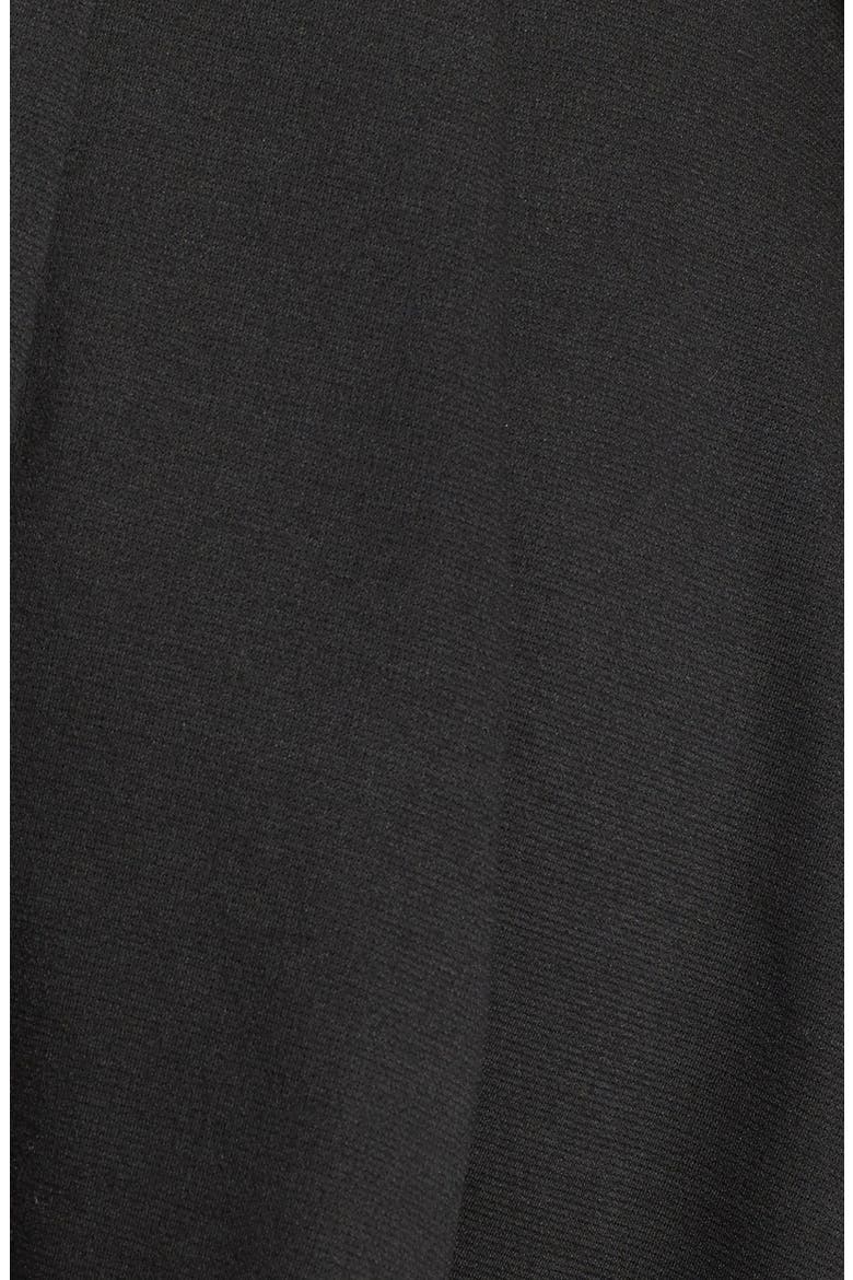 Lace Trim Pleat Skater Skirt, Alternate, color, BLACK