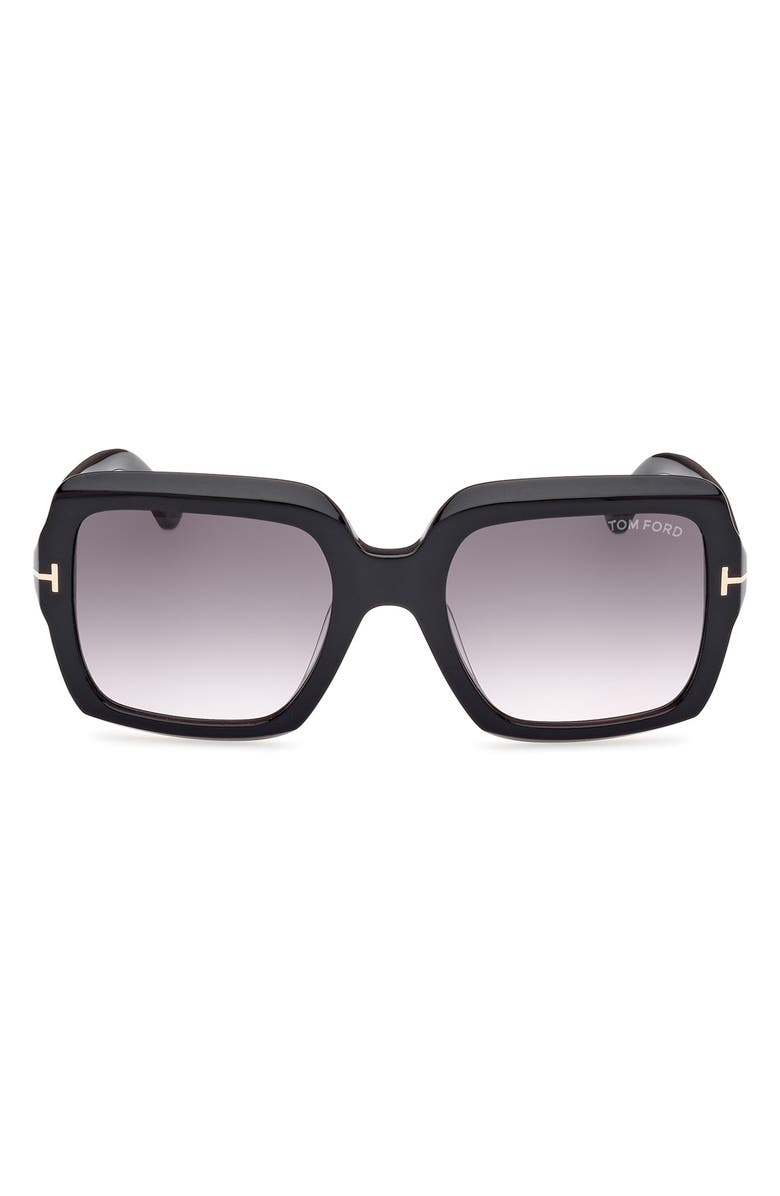 TOM FORD Kaya 54mm Square Sunglasses, Main, color, 