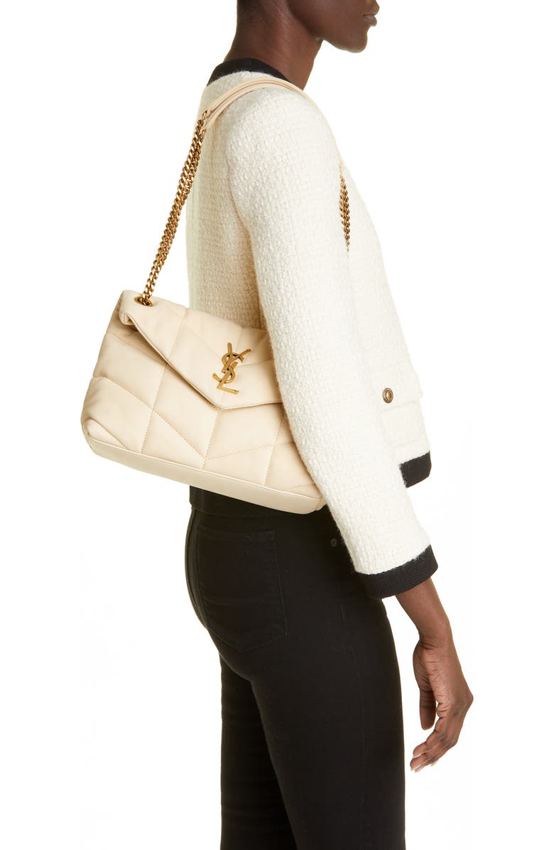 Saint Laurent Small Lou Leather Puffer Bag, Alternate, color,