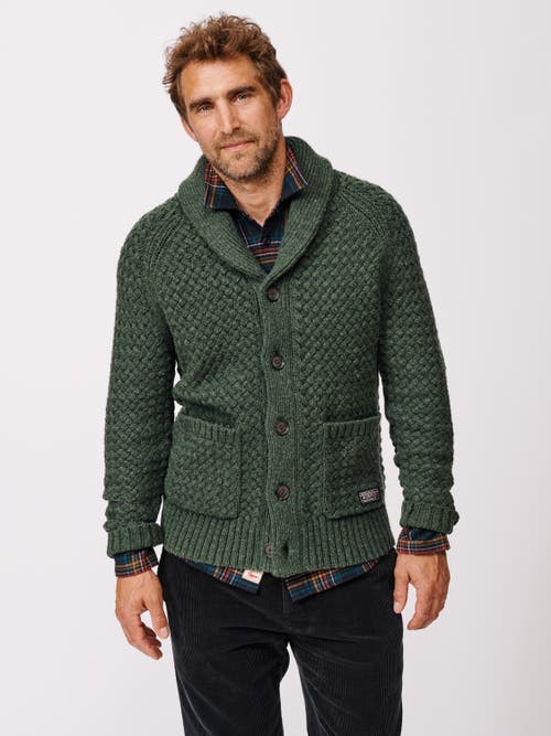 Aubin Frampton Shawl Cardigan Sweater In Brown