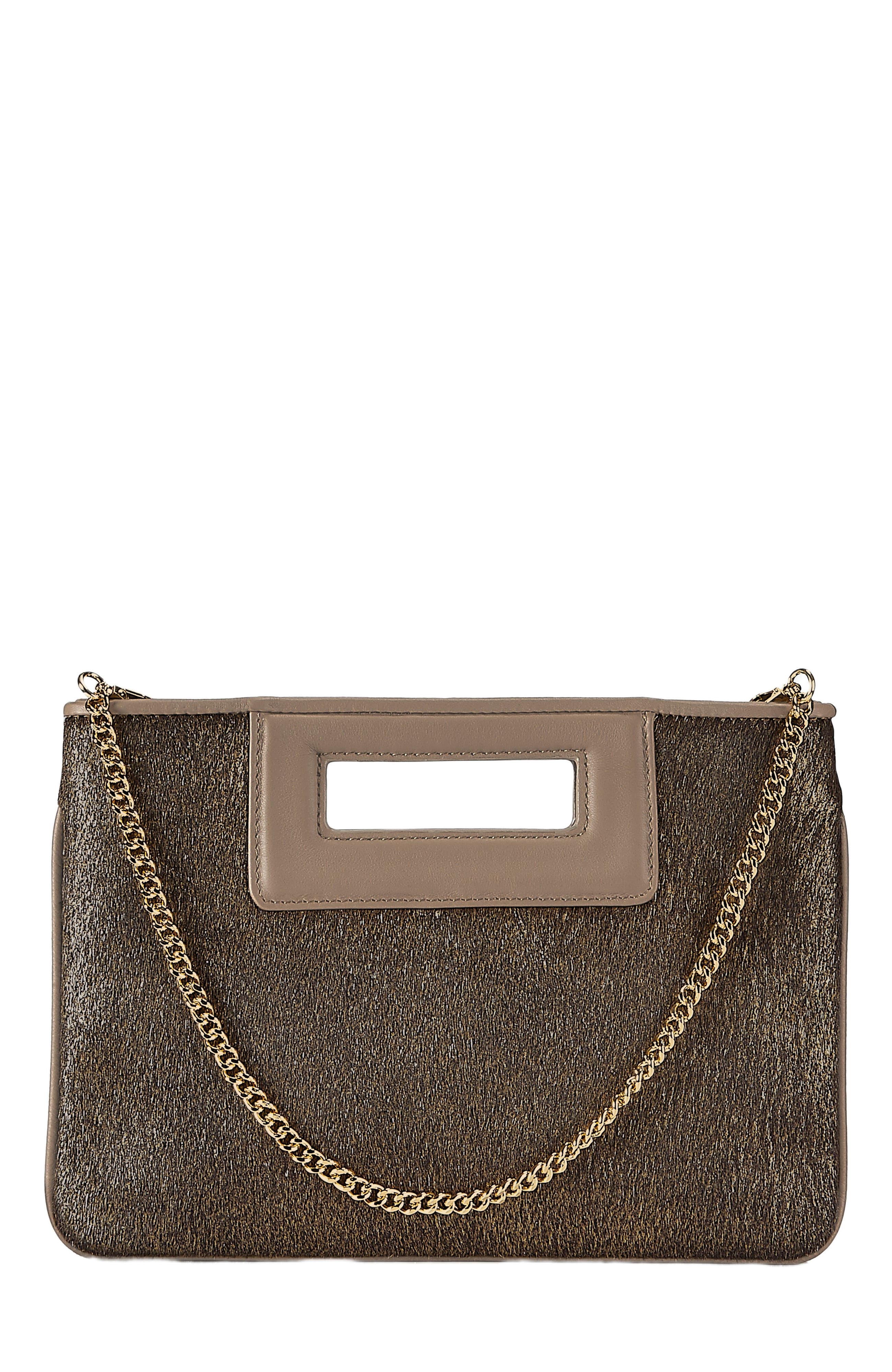 GiGi New York WILLA CLUTCH, Main, color, Gold Haircalf