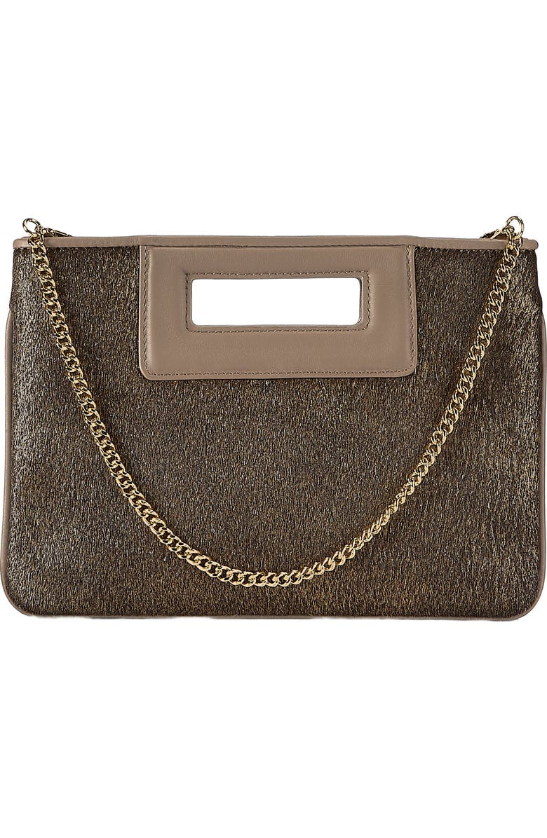 GiGi New York WILLA CLUTCH, Main, color, Gold Haircalf