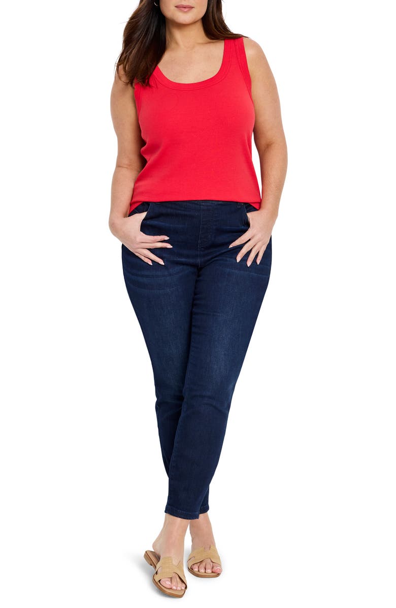 NIC+ZOE Perfect Knit Rib Scoop Neck Tank, Alternate, color, Haute Red