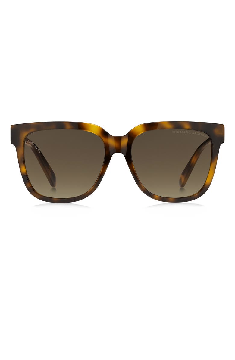 Marc Jacobs 55mm Square Sunglasses, Main, color, Havana 2